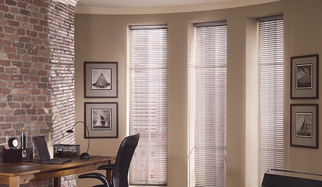 Blinds in a home office